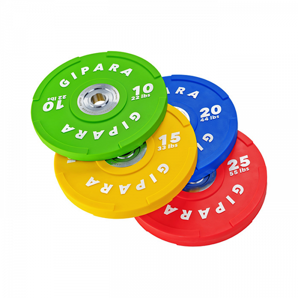 colour coded Olympic polyurethane bumper plates 