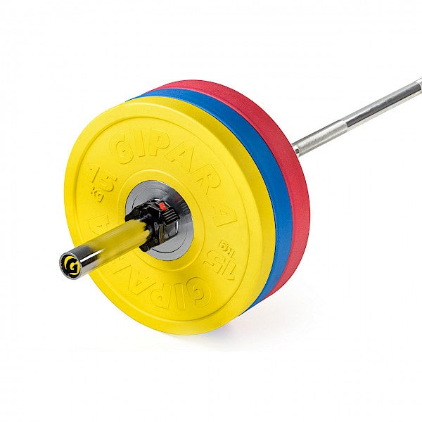 Gipara 7ft Olympic barbell with olympic bumper plates