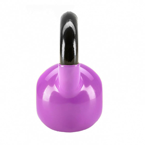 Pink 18kg Gipara coloured vinyl kettlebell side view