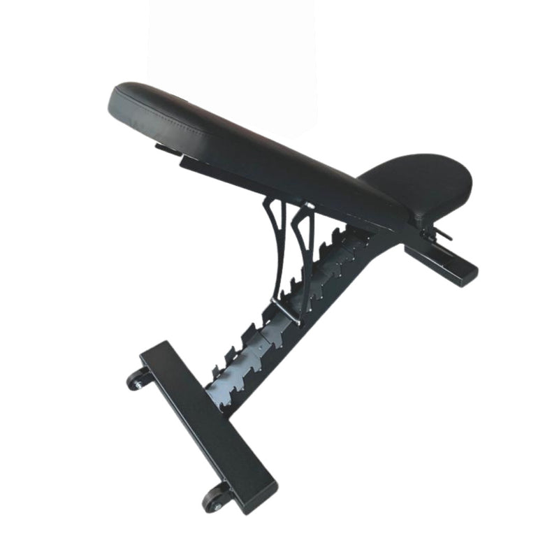 WKG adjustable bench rear view showing height adjustment